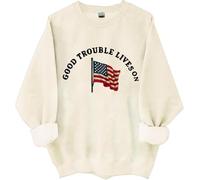 Sudadera Good Trouble, camiseta Good Trouble Lives On, camisas de arco iris de protesta para mujeres y hombres, Khika, XXL
