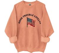 Sudadera Good Trouble, camiseta Good Trouble Lives On, camisas de arco iris de protesta para mujeres y hombres, Hami naranja, S