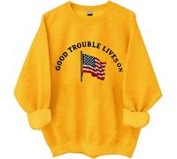 Sudadera Good Trouble, camiseta Good Trouble Lives On, camisas de arco iris de protesta para mujeres y hombres, amarillo, S