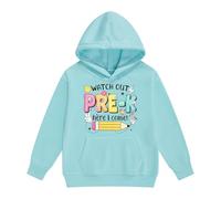Sudadera Granate Mujer Sudadera con capucha y cordón para niñas, para la temporada escolar, con estampado de dibujos animados, manga larga, con bolsillo, ropa de abrigo Sudaderas (Sky Blue, 8-9 Years)