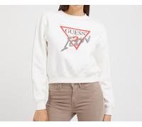 Sudadera GUESS Algodón Peinado Cuello Redondo Regular W3YQ14KB681 G012 Blanco