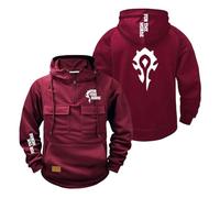 Sudadera Holgada con Capucha Hombre Ropa Deportiva para The H.or.d.e Prendas De Vestir Exteriores Media Cremallera Abrigo Activo Sudaderas Manga Larga-SHSe||x_l