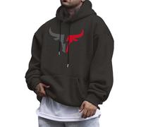 Sudadera holgada con capucha para hombre, ajuste holgado, casual, gráfico con capucha, trajes occidentales de otoño, sudadera con capucha de dibujos animados Y2K, esencial, linda, suave, Workou a la