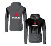 Sudadera Holgada con Capucha para Hombre Chaqueta SU.ZU.K.I Estilo Patchwork Gimnasio Primavera Y Otoño Exteriores Manga Larga Estampado Abrigos-HuiSe||s