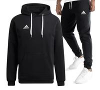 Sudadera Hombre ADIDAS Invernal S M L XL De Algodón Negro Con Capucha Pantalón