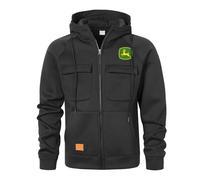 Sudadera Hombre con Capucha Hoodie Jo-hn Dee, Sudaderas Lavado con Cierre Completo, Ideal para Ropa Casual y Deportiva, coat(Black,XL)