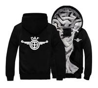 Sudadera Hombre D.A.F, Cálido Suave Abrigo de Invierno Cremallera Completa, Jersey Estampado con Bolsillos, para Otoño, Polar(Multicolor,XL)