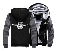 Sudadera Hombre D.A.F, Cálido Suave Abrigo de Invierno Cremallera Completa, Jersey Estampado con Bolsillos, para Otoño, Básicas(Multicolor 2,XL)