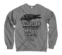 Sudadera Hombre Game of Thrones Die la Ronda de Noche, Das Lied Serie TV - Graumeliert, M