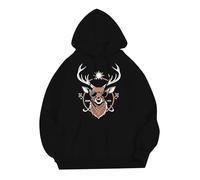 Sudadera Hombre Navidad - Suéter con Capucha para Hombre 2024 Compatible con Oktoberfest County Sweater S XXXL (Black, S)