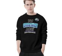 Sudadera Hombre sin Capucha Personalizada Sweatshirt Personalizado Negra Sudaderas Mujer Oversize Hoodie Imprime Cualquiera de Tus diseños, Fotos, Textos En Frente Y Espalda Regalo