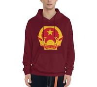 Sudadera Hombre Vietnam Sudadera Vietnam Emblema Nacional Sobredimensionada Letras Gráficas Cuello Redondo Manga Larga Corte Holgado Sudaderas Variados Colores Size S A 4XL