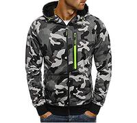 Sudadera Hombres Camuflaje Manga Larga Chaqueta Deportiva Cosy Caliente Casual Sudaderas con Capucha Moda Outwear Nueva Blusa Adolescente Casual Jerséis Top riou