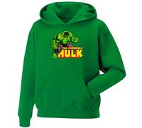 Sudadera Increíble Hulk Adulto/Niño EGB ochenteras 80´s Retro ComicTallas Especiales (S, Verde)