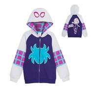 Sudadera infantil con capucha Spidey y sus increíbles amigos, chaqueta con capucha con cremallera, Miles Morales Ghost Spider o Spidey, 7-8 años