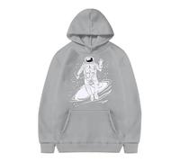 Sudadera infantil para niños con estampado de astronautas, sudadera con capucha para niños, moda informal, con decoración de bolsillo, para niños y niñas, además de forro polar, con capucha, patrón de