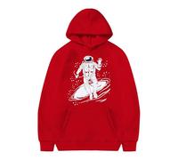 Sudadera infantil para niños con estampado de astronautas, sudadera con capucha para niños, moda informal, con decoración de bolsillo, para niños y niñas, además de forro polar, con capucha, patrón de