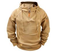 Sudadera informal con capucha para hombre, cuello alto, media cremallera, manga larga, sudadera con capucha para exteriores, sudadera deportiva para correr, sudadera cálida de invierno, sudadera con