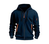 Sudadera informal de manga larga con capucha para hombre, con bolsillos, estampada, a la moda, casual, con bolsillo, ropa de trabajo para exteriores, correr, vida diaria, gris oscuro, 3XL