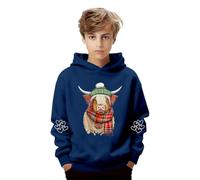 Sudadera Informal de Manga Larga con Capucha y Estampado para niños de 2 a 14 años, diseño de Dinosaurio Colorido, cálida y cómoda para Diario y Colegio.