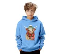 Sudadera Informal de Manga Larga con Capucha y Estampado para niños de 2 a 14 años, diseño de Dinosaurio Colorido, cálida y cómoda para Diario y Colegio.