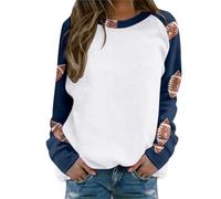 Sudadera informal para mujer, manga raglán, para el día del partido, cuello redondo, diseño gráfico, ropa divertida, ajuste holgado, para mamá, backwoods, azul marino, XXL