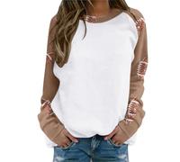 Sudadera informal para mujer, manga raglán, para el día del partido, cuello redondo, diseño gráfico, ropa divertida, ajuste holgado, para mamá, backwoods, caqui, XL