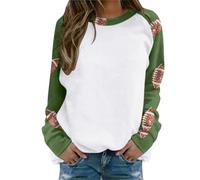 Sudadera informal para mujer, manga raglán, para el día del partido, cuello redondo, diseño gráfico, ropa divertida, ajuste holgado, para mamá, backwoods, verde, XXL