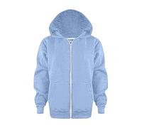 Sudadera Invierno Bebe Sudaderas con Cremallera Niña Hoodie Pullovers con Capucha Manga Larga Sweatshirt Bolsillo Ligera Deportiva Color Sólid Primavera Otoño Invierno para 3-12 Años