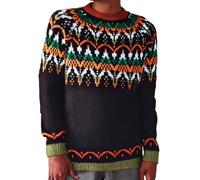 Sudadera irlandesa para mujer de invierno, cálido, elegante, de punto redondo, manga larga, sudaderas, diseño jacquard, túnica de gran tamaño, informal, para mujer, otoño e invierno, café, L