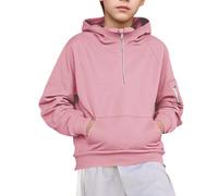 Sudadera Jack Casual Color Sólido Invierno Nueva Sudadera Cálida Media Cremallera Práctica Manga, Rosa., 5-6 años