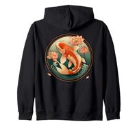 Sudadera Japonesa - Estilo japonés - Japón Carpa koi Loto Sudadera con Capucha