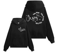 Sudadera Jesus The Way The Truth The Life, The Way The Truth The Life, camiseta Christian Jesus para mujer y hombre, Negro-1, M