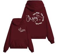 Sudadera Jesus The Way The Truth The Life, The Way The Truth The Life, camiseta Christian Jesus para mujer y hombre, Claret-1, M