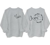 Sudadera Jesus The Way The Truth The Life, The Way The Truth The Life, camiseta Christian Jesus para mujer y hombre, gris, XL