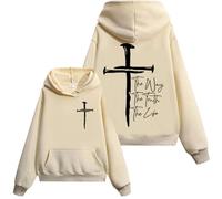 Sudadera Jesus The Way The Truth The Life, The Way The Truth The Life, camiseta Christian Jesus para mujer y hombre, Khika-1, M