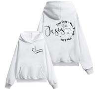 Sudadera Jesus The Way The Truth The Life, The Way The Truth The Life, camiseta Christian Jesus para mujer y hombre, Blanco-1, M