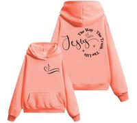 Sudadera Jesus The Way The Truth The Life, The Way The Truth The Life, camiseta Christian Jesus para mujer y hombre, Hami Orange-1, M