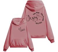 Sudadera Jesus The Way The Truth The Life, The Way The Truth The Life, camiseta Christian Jesus para mujer y hombre, Rosa-1., M