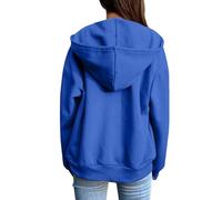 Sudadera larga para mujer, sudadera con capucha de gran tamaño, Slim It Oversized Sweatjacke Lang Hoodies Im Trend Hoodie Dünn Vintage Langarm Damenjacke für den Transition Sportjacke Trainingjacke