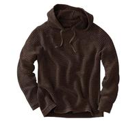 Sudadera ligera con capucha para hombre, manga larga, casual, para otoño e invierno, con cordón, sudadera clásica con capucha de color sólido, sudadera deportiva a la moda, sudaderas cálidas, café