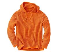 Sudadera ligera con capucha para hombre, manga larga, casual, para otoño e invierno, con cordón, sudadera clásica con capucha de color sólido, sudadera deportiva a la moda, sudaderas cálidas, naranja