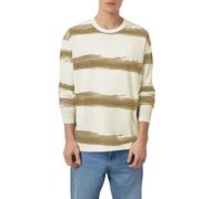 Sudadera ligera de otoño e invierno para hombre, cuello redondo, a rayas, manga larga, camiseta punk, americana, holgada, para parejas, ropa para entrenamiento en interiores y exteriores, café, 3XL