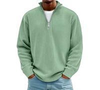 Sudadera lisa 2026 para hombre y hombre, con cremallera de un cuarto, sudadera de manga larga, cuello alto, lisa, ligera, casual, ropa para entrenamiento en interiores y exteriores, verde menta, 5XL