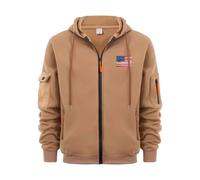 Sudadera lisa de manga larga con capucha de forro polar para hombre, para otoño e invierno, sudadera de manga larga con estampado 2D, sudadera para exteriores, ropa de trabajo para exteriores, correr