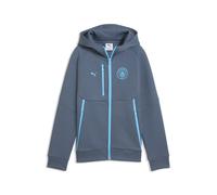Sudadera Manchester City PUMATECH con capucha y cierre completo juvenil, Accesoiros, Gris, 15-16Y