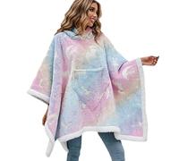 Sudadera Manta con Capucha | Sudadera Invernal Fosforescente Nocturna - Cálida Manta Usable | Para Mujeres Adultas, Madres, Viajeras - Hogar, Oficina, Camping, Conciertos al Aire Libre