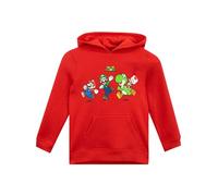 Sudadera Mari Bros | Mario Y Luigi | Sudadera para Niños | Merchandising Oficial De Mario Rojo 9-10 años