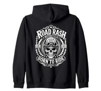 Sudadera Motociclista Road Rash Born to Ride Calavera Sudadera con Capucha