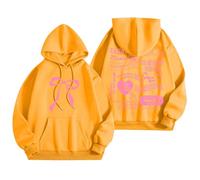 Sudadera Mujer Capucha diseño Original Colores Sudaderas con Capucha para Mujer Sudaderas con gráficos de Palabras Sudaderas con Capucha Sudaderas de Moda Ropa Preppy Sudadera de Manga (Yellow, XXL)